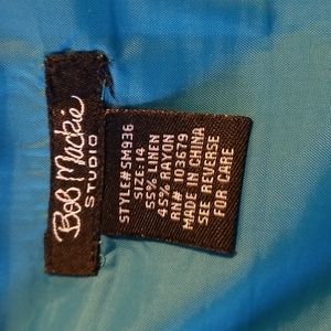 Bob Mackie linen, embroidered skirt